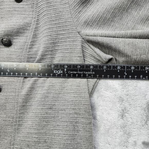 Maurices Blazer Womens XL Gray Military Open Front Jacket Fitted Office Preppy - Picture 9 of 11